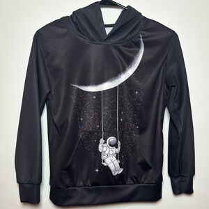 Black Astronaut Kids Hoodie